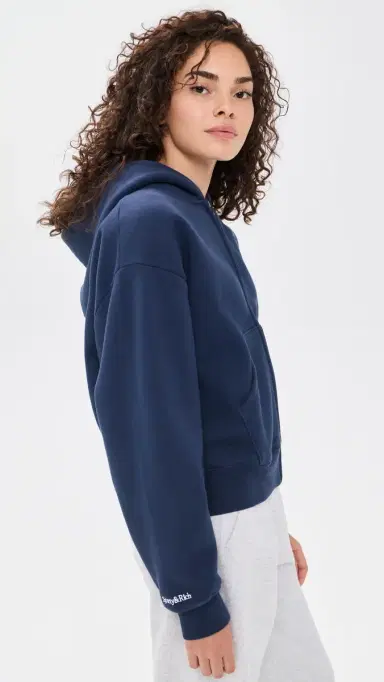 Sporty & Rich Yankees Krystal Zip Hoodie Dark Navy/White S | Thumbnail 4 Sporty & Rich Yankees Krystal Zip Hoodie Dark Navy/White S | Thumbnail 4