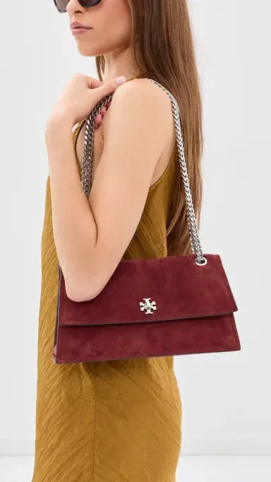 Tory Burch Kira Turnlock Suede Shoulder Bag | Thumbnail 2