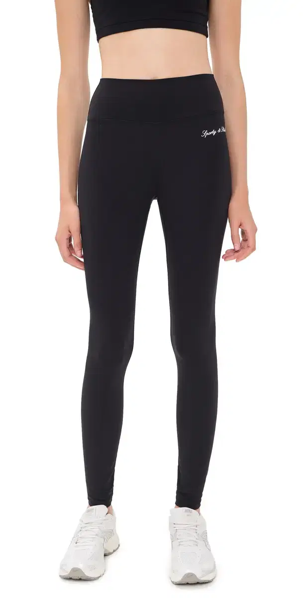 Sporty & Rich Signature ogo Full eggings Black White