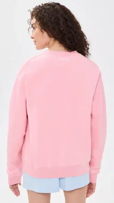 Sporty & Rich Yankees Krystal Crew Neck weatshirt Candy/White | Thumbnail 3
