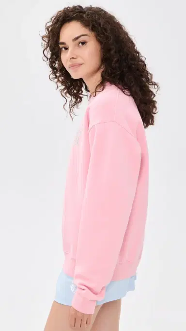 Sporty & Rich Yankees Krystal Crew Neck weatshirt Candy/White | Thumbnail 4
