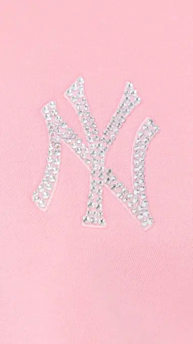 Sporty & Rich Yankees Krystal Crew Neck weatshirt Candy/White | Thumbnail 6