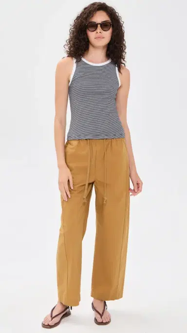 ENZA COSTA Mini Stripe Cotton Tank Top | Thumbnail 5