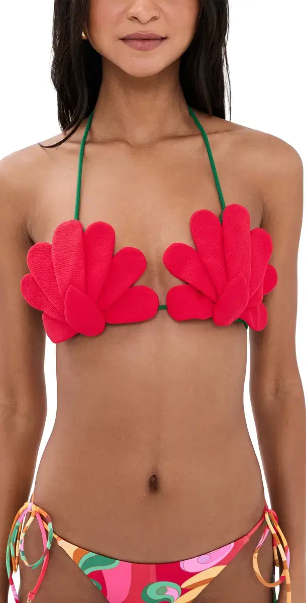 FARM Rio Placed 3D Bikini Top Banana Queen