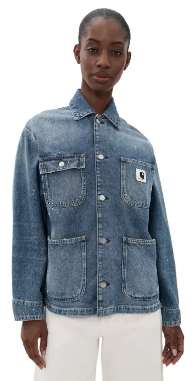 Carhartt WIP OG ichigan Coat Blue (Destroy Wash, Splatter) | Thumbnail 1 Carhartt WIP OG ichigan Coat Blue (Destroy Wash, Splatter) | Thumbnail 1