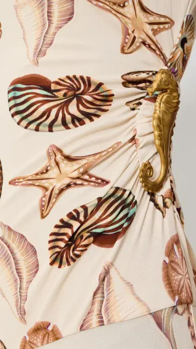FARM Rio Marine hells One houlder Maxi Dress MARINE HELL AND | Thumbnail 6