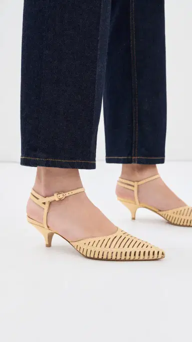 Ulla Johnson Francine Cage Kitten Heels Miele | Thumbnail 3 Ulla Johnson Francine Cage Kitten Heels Miele | Thumbnail 3