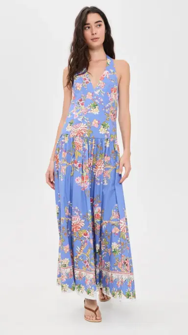 Hemant & Nandita Hema Maxi Dress Blue | Thumbnail 2 Hemant & Nandita Hema Maxi Dress Blue | Thumbnail 2
