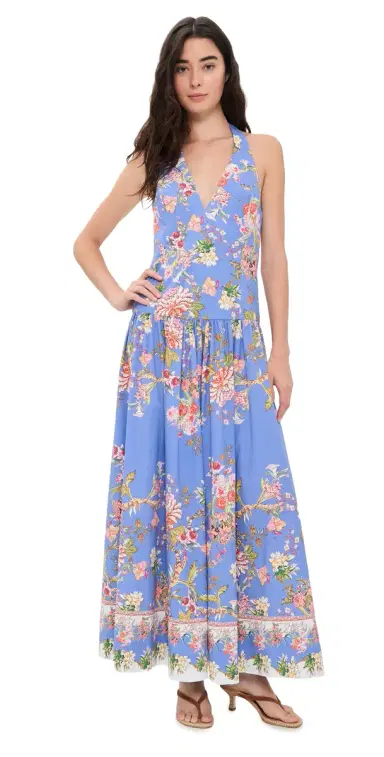Hemant & Nandita Hema Maxi Dress Blue | Thumbnail 1 Hemant & Nandita Hema Maxi Dress Blue | Thumbnail 1