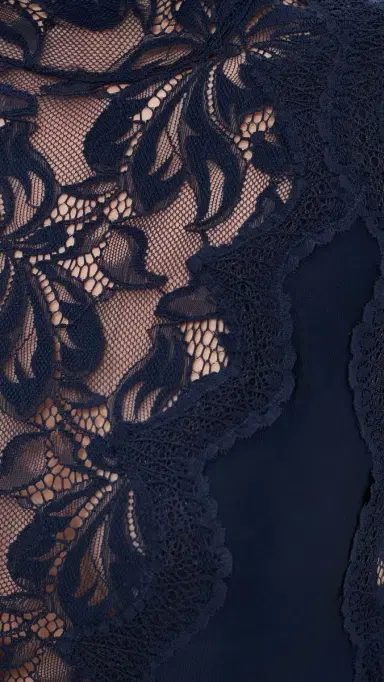 Rabanne Floral Lace Long Dress Deep Navy | Thumbnail 6 Rabanne Floral Lace Long Dress Deep Navy | Thumbnail 6