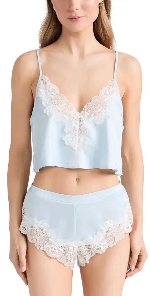 Bluebella Isabella uxury Satin Cami and Shorts Set Ice Water Blue