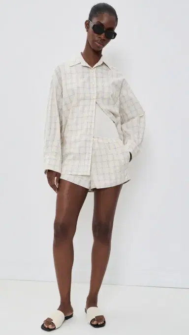 FAITHFULL Leya Shorts Flor Check/Antique White | Thumbnail 5 FAITHFULL Leya Shorts Flor Check/Antique White | Thumbnail 5