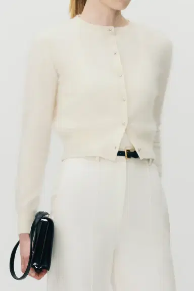 Adam Lippes Cruz Cardigan - White | Thumbnail 2