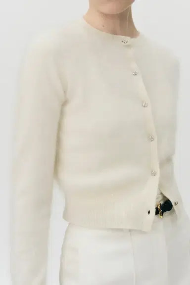 Adam Lippes Cruz Cardigan - White | Thumbnail 3