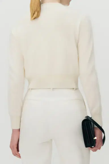 Adam Lippes Cruz Cardigan - White | Thumbnail 4