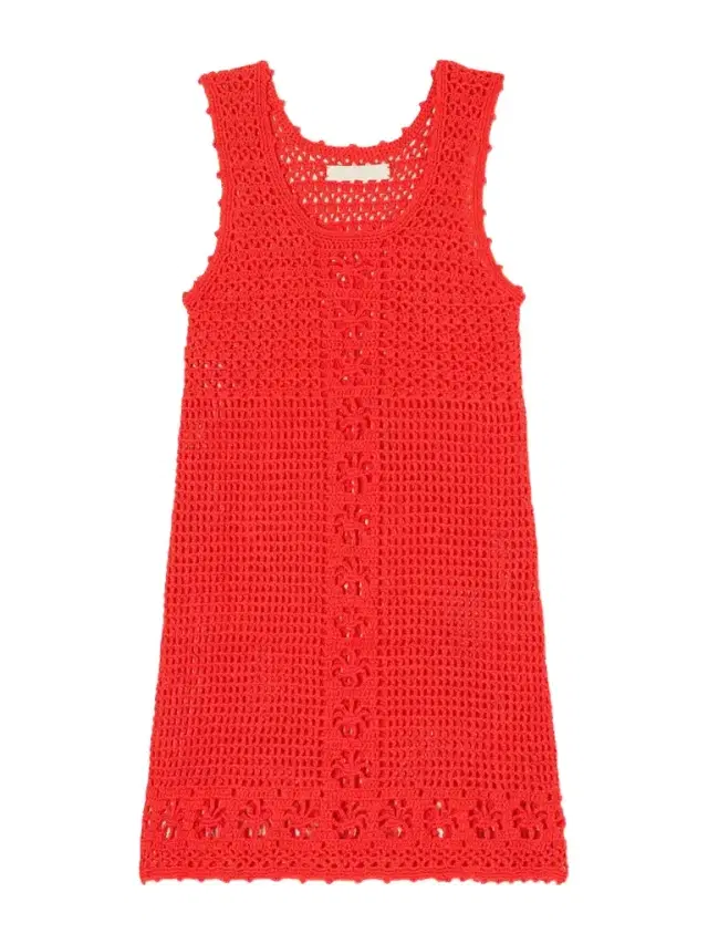 Terry Puesto Poolside Scalloped Crocheted Organic-cotton Mini Dress