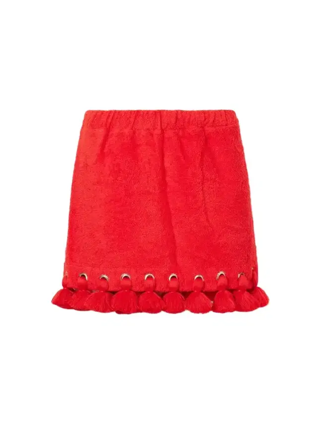 Cap d’Antibes Georgia Embellished Organic Cotton-terry Mini Skirt