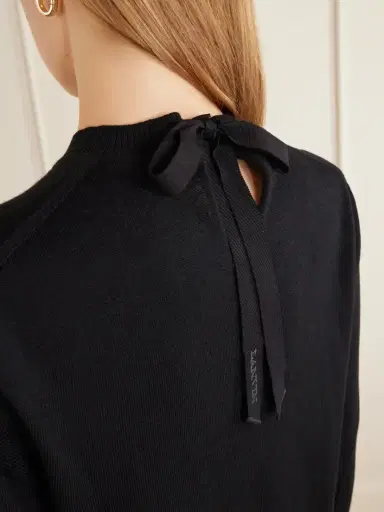 Lanvin Bow-detailed Wool-blend Cardigan | Thumbnail 5