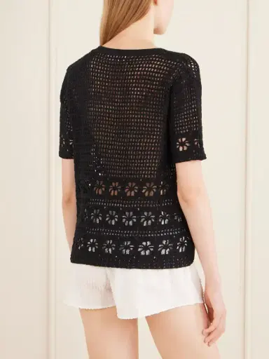 Terry Puesto Poolside Crocheted Organic-cotton Blouse | Thumbnail 3
