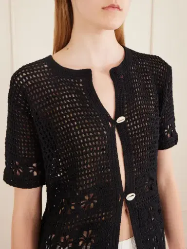 Terry Puesto Poolside Crocheted Organic-cotton Blouse | Thumbnail 4