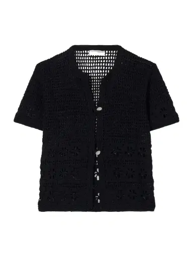 Terry Puesto Poolside Crocheted Organic-cotton Blouse | Thumbnail 1