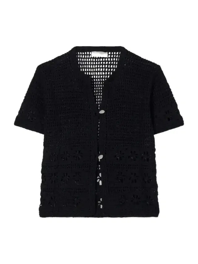Terry Puesto Poolside Crocheted Organic-cotton Blouse
