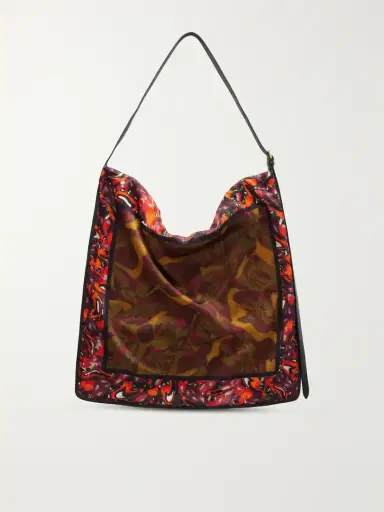 Dries Van Noten Printed Satin Shoulder Bag | Thumbnail 4 Dries Van Noten Printed Satin Shoulder Bag | Thumbnail 4