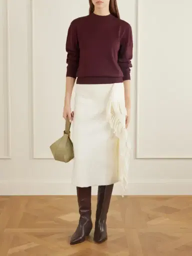 Lanvin Fringed Wool-blend Midi Skirt | Thumbnail 2 Lanvin Fringed Wool-blend Midi Skirt | Thumbnail 2