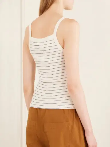 LESET Nando Striped Ribbed Cotton Tank | Thumbnail 3 LESET Nando Striped Ribbed Cotton Tank | Thumbnail 3