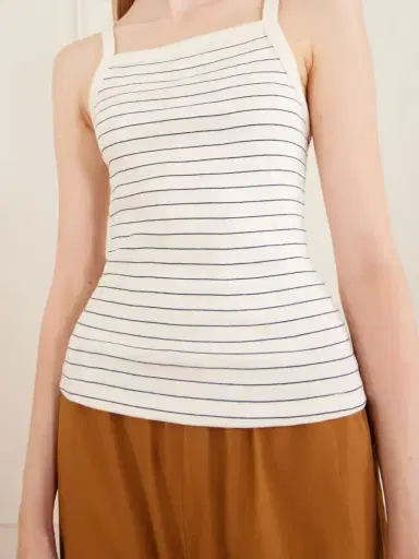 LESET Nando Striped Ribbed Cotton Tank | Thumbnail 4 LESET Nando Striped Ribbed Cotton Tank | Thumbnail 4