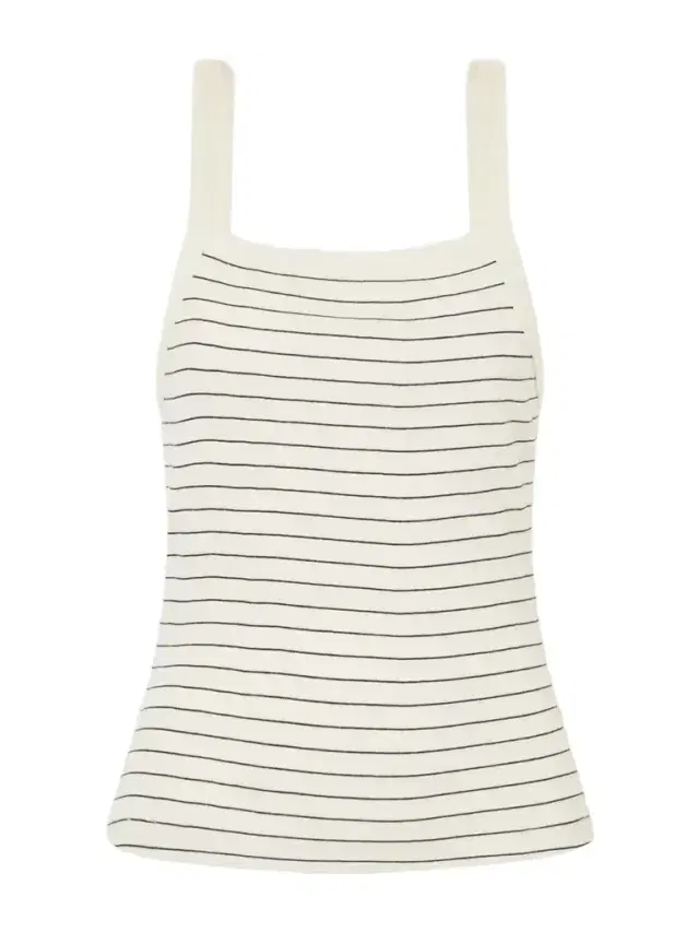 LESET Nando Striped Ribbed Cotton Tank