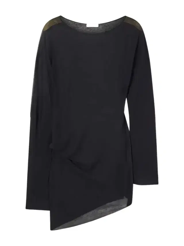 Ruohan Cobia Asymmetric Gathered Cotton-gauze Blouse