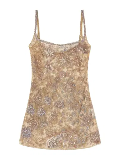 Clio Peppiatt Soléa Embellished Mesh Mini Dress | Thumbnail 1 Clio Peppiatt Soléa Embellished Mesh Mini Dress | Thumbnail 1