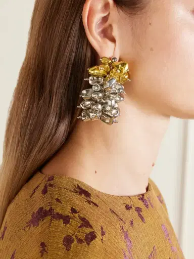 Dries Van Noten Silver And Gold-tone Earrings | Thumbnail 2 Dries Van Noten Silver And Gold-tone Earrings | Thumbnail 2