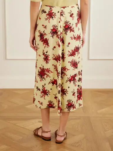Jil Sander Floral-print Satin Midi Skirt | Thumbnail 3