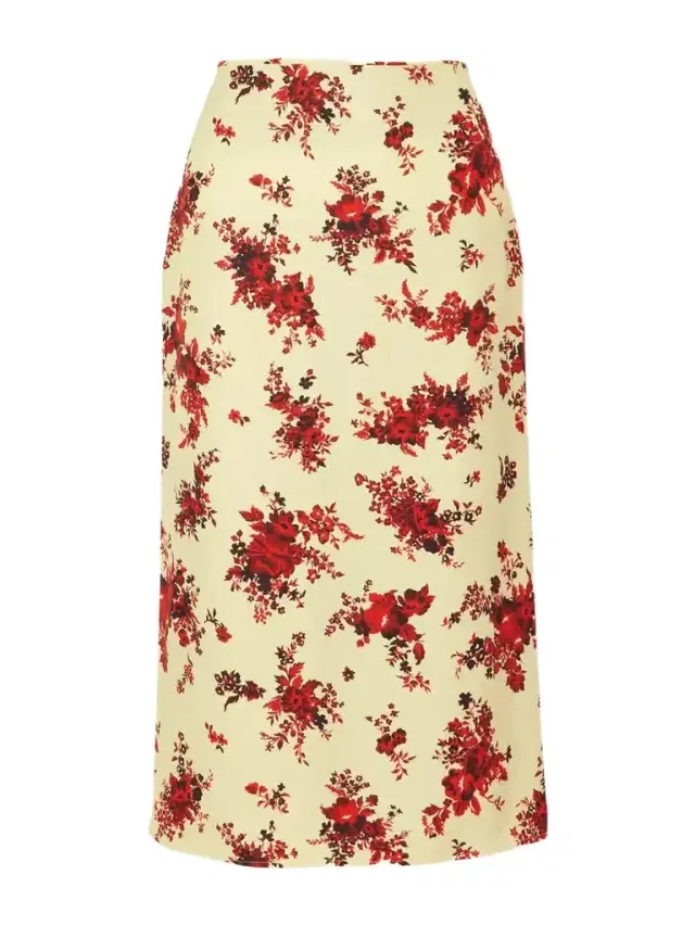 Jil Sander Floral-print Satin Midi Skirt