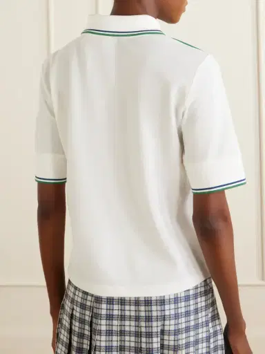 Burberry Logo-embroidered Cotton-blend Piqué Polo Shirt | Thumbnail 4 Burberry Logo-embroidered Cotton-blend Piqué Polo Shirt | Thumbnail 4