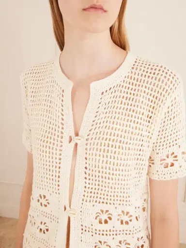 Terry Puesto Poolside Crocheted Organic-cotton Blouse | Thumbnail 4 Terry Puesto Poolside Crocheted Organic-cotton Blouse | Thumbnail 4