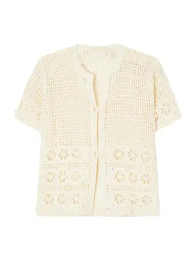 Terry Puesto Poolside Crocheted Organic-cotton Blouse | Thumbnail 1 Terry Puesto Poolside Crocheted Organic-cotton Blouse | Thumbnail 1