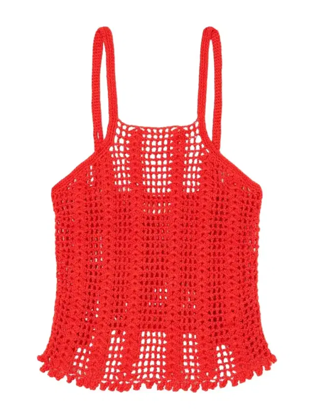 Terry Puesto Tuffo Crocheted Organic-cotton Tank