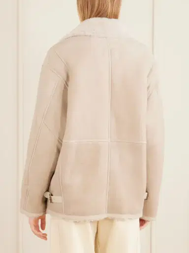 Isabel Marant Adelina Shearling-trimmed Leather Jacket | Thumbnail 4 Isabel Marant Adelina Shearling-trimmed Leather Jacket | Thumbnail 4