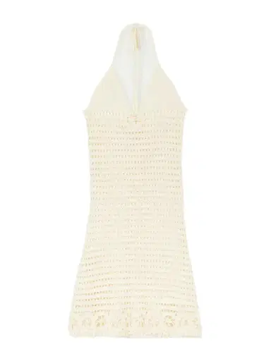 Terry Puesto Cece Halterneck Crocheted Organic-cotton Midi Dress | Thumbnail 1 Terry Puesto Cece Halterneck Crocheted Organic-cotton Midi Dress | Thumbnail 1