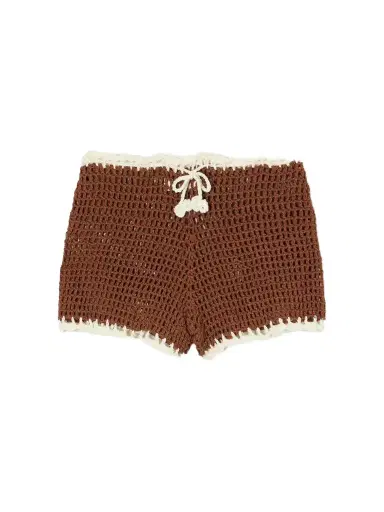 Terry Puesto Lido Crocheted Organic Cotton Shorts | Thumbnail 1 Terry Puesto Lido Crocheted Organic Cotton Shorts | Thumbnail 1