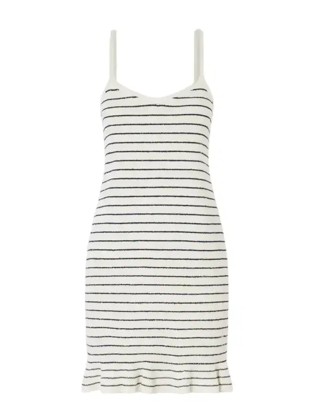 JW Anderson Striped Cotton-blend Terry Mini Dress
