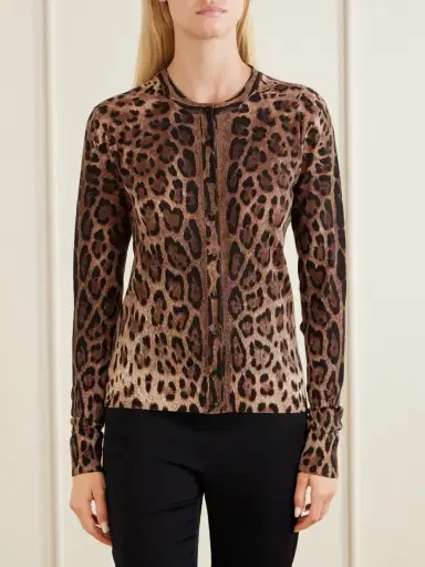 Dolce & Gabbana Leopard-print Wool-blend Cardigan | Thumbnail 3 Dolce & Gabbana Leopard-print Wool-blend Cardigan | Thumbnail 3