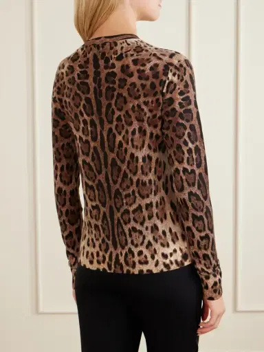 Dolce & Gabbana Leopard-print Wool-blend Cardigan | Thumbnail 4 Dolce & Gabbana Leopard-print Wool-blend Cardigan | Thumbnail 4