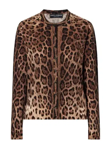 Dolce & Gabbana Leopard-print Wool-blend Cardigan | Thumbnail 1 Dolce & Gabbana Leopard-print Wool-blend Cardigan | Thumbnail 1
