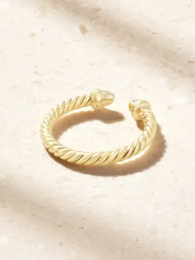 David Yurman Micro Cablespira® 18-karat Gold Diamond Ring | Thumbnail 3