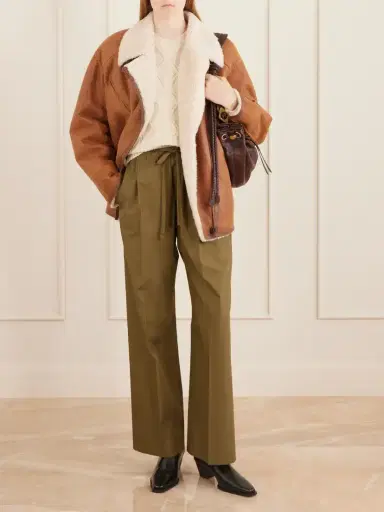 Isabel Marant Adelina Shearling-trimmed Leather Jacket | Thumbnail 2