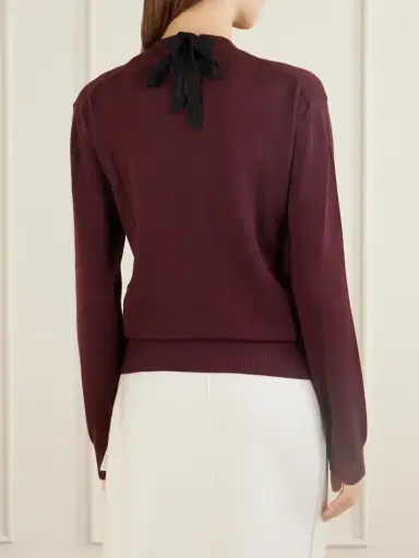 Lanvin Bow-detailed Wool-blend Cardigan | Thumbnail 4
